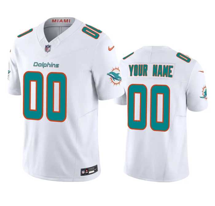 Men & Women & Youth Miami Dolphins Active Player Custom White 2023 F.U.S.E Vapor Limited Stitched Football Jersey